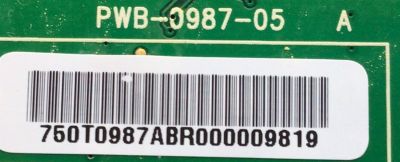 MAIN PARA MONITOR EMACHINES / NUMERO DE PARTE 750T0987A / PWB-0987-05 / MODELO E17T6W - Imagen 3